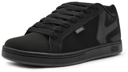 Etnies Fader – Klassischer Skate-Heritage-Stil mit angesagtem, voluminösem Look, verstärkte Cupsole, gepolsterte Passform, Alltagssneaker - Black Raw - 37