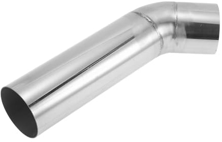 TUCKBOLD 45 Grad Mandrel Bogen Krümmer 3 T304 Edelstahl 1 Stück | Silberton, Für Auspuff, Wandstärke 0.05, Beinlänge 3.94-9.84, Doppelter Flachkopf, Poliert