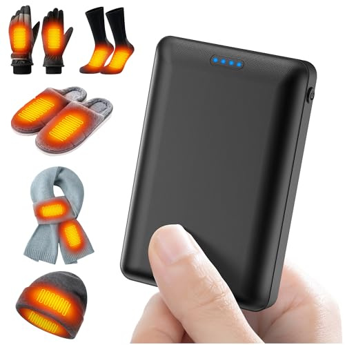 5000mAh Akku für beheizbare Handschuhe Socken Hausschuhe Mütze Schals – 5V2A Wiederaufladbarer DC & USB Ausgang Batteriepack für Heizkleidung