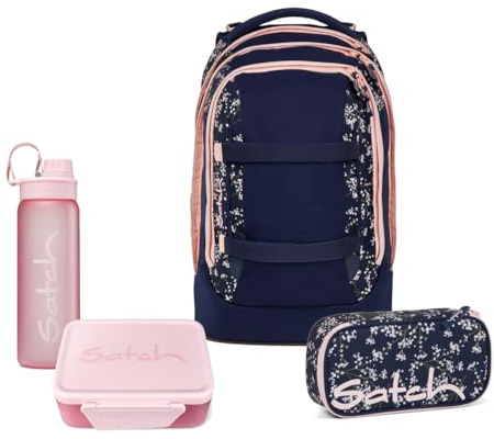 Satch Pack Schulrucksack Set 4tlg. inkl. Lunchset (Bloomy Breeze)