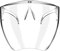 Máscara Facial Transparente, Escudo de Cara Transparente de máscara Protectora Visera a Prueba de Polvo de protección Completa protección