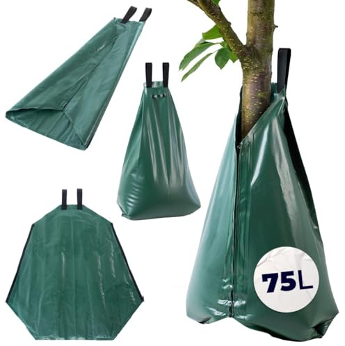 KADAX Baumbewässerungssack 75 L, Bewässerungsbeutel für Bäume, Wassersack zur effizienten Bewässerung von Bäumen im Garten, Bewässerungssack für Baum
