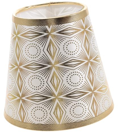 HONITANO Kleiner Lampenschirm Goldener Lampenschirm mit Muster für Tischlampe und Kronleuchter für Wohnzimmer Schlafzimmer Büro und Hotel Vintage Dekoration