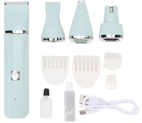 Fafeicy 4-in-1 Wiederaufladbares Haustierpflegeset, Elektrische Hundeschermaschine mit Haarschneider und Nagelschleifer für den Heimgebrauch
