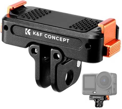 K&F CONCEPT Magnet-Schnellverschluss Adapterhalterung für Osmo Action 6 | Magnethalterung mit Klappbare Doppelklauen-Kupplung, Magnetic Adapter Mount für Osmo Nano, DJI Osmo Nano Zubehör, PP07