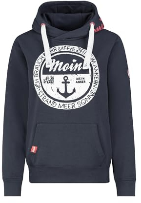 Eight 2 Nine Damen Hoodie mit Küstenbackprint