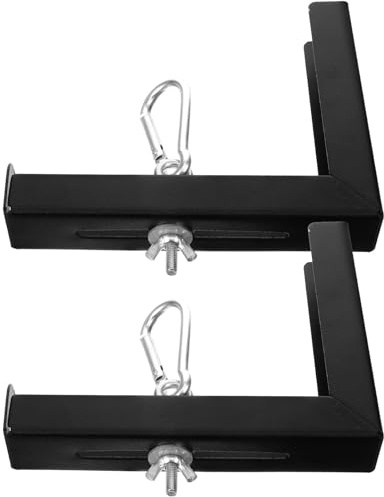 STAHAD Metal Projector Wall Mount Bracket with Adjustable 6-inch Extension L-shaped Hook Kit for Ceiling and Screen Installation, Projector Screen Hanging Hook Compatible with Home