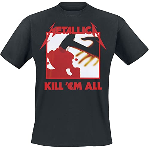 Metallica Kill 'Em All Männer T-Shirt schwarz S 100% Baumwolle Band-Merch, Bands