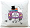 Wandtattoo-Loft Kissen Just Married mit Ehepaar - Deko Kissen 40 x 40 cm mit Füllung