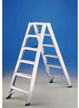 ESCALERA INDUSTRIAL SVELT DE TIJERA DOBLE 8 PELDAÑOS P1 ALUMINIO 1. 86MT P 1 8