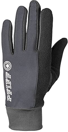 PFIFF 102464 Reithandschuh Touchie 1, schwarz-grau S