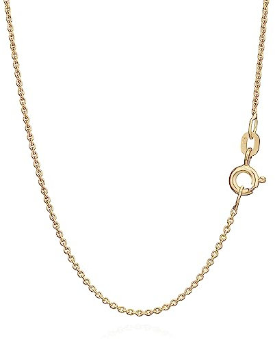 NKlaus 36cm Ankerkette 585 Gelbgold 14 Karat elegante Halskette filigrante Breite 0,8mm Collier 0,85g federleicht 9429