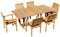 ALEOS. Teak Set Gartengarnitur Gartenset Sitzgruppe Gartentisch Tobago 180-240x100 cm mit 6 Stapelsessel Miami Teakholz Gartenmöbelset Esstischgruppe Sessel stapelbar Ausziehtisch