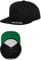 Flexfit Klassische 5-Panel Unisex Snapback Cap, Schwarz/Schwarz, Einheitsgröße