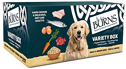 Burns Pet Natural Nutrition Adult & Senior Wet Dog Food Variety Box Chicken, Egg, Lamb & Fish, 150 g (Pack of 12)