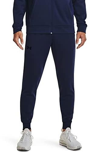 Under Armour Men's Armourfleece Jogger Pants, (410) Midnight Navy / / Black, X-Large Tall
