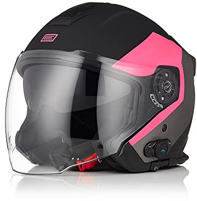 ORIGINE Motorradhelm Jethelm Roller Helm Bluetooth ECE Mit Doppel Visier