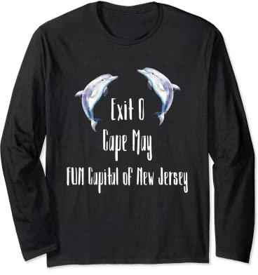 Exit 0 Cape May Fun Capital Of New Jersey Delphin Langarmshirt