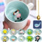 Arawat Cow Mug Gift 3D Animal Mug Funny Coffee Mug 350ml Tea Mug with Spoon & Coaster Ceramic Coffee Mug Birthday Gift for Friend Aunt Granny Cute Coffee Tea Mug with Cow Inside