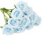 IUKnot Künstliche Rosen, 10 Stück, eisblau, offener Blumenstrauß, künstliche Rosen, Stiele für Hochzeitsarrangement, Brautstrauß, Tafelaufsatz, künstliche Kunstseide-Blumen (eisblau)