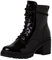 s.Oliver Damen Stiefeletten mit Absatz Lack Blockabsatz Vegan Schwarz (Black Patent), 37