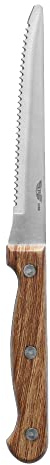 PINTINOX Prima Collection Set 6 Coltelli Bistecca Punta Tonda Acciaio Inox Manico Effetto Legno