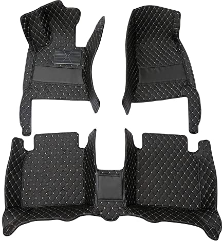 Auto Fußmatten Für Nissan Qashqai J11 2016-2018 Allwetter wasserdichte und verschleißfeste Automatten,fahrzeugspezifische Fussmatten,Schwarz beige