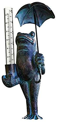 Pluviomètre De Remplacement en Tube De Verre pour Table De Grenouille Debout, Pluviomètre Extérieur en Métal, Perles pour Jardin, Cour, Patio, Chemin