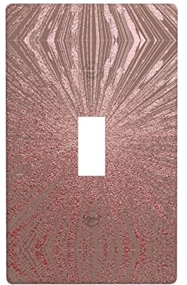 Rose Gold Pink Decorator Light Switch Or Receptacle Outlet Wall Plate, for Light Switch, Dimmer, Receptacle