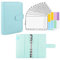 Latex Bindemittel A6 Bindemittel und 12 transparente Umschläge System Budget Planung Notepad Binder Bindemittel Geldumschlag Geldumschlag Bindemittel (Size : Blue)