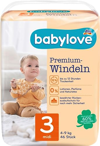 Babylove Feuchttücher und co (4er Pack, Premium Windeln Gr. 3)
