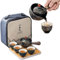 Axurhui Tetera Mágica, Juego De Tetera Portátil con Tetera Giratoria De 360 ​​Grados, 4 Tazas De Té, Bandeja De Té De Bambú Y Bolsa De Viaje