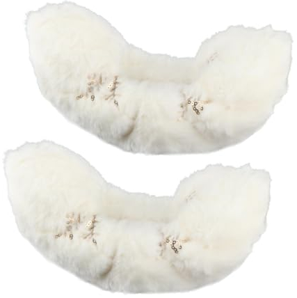 harayaa Schlittschuh Abdeckungen, Langlebig, Weicher Plüsch, Schlittschuh Schutz, Schlittschuh Abdeckung für Herren, Weiß