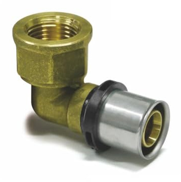 Sanpro Pressfitting 90° Winkel - Bogen Innengewinde, Größe 20x2 - Gewinde 3/4'