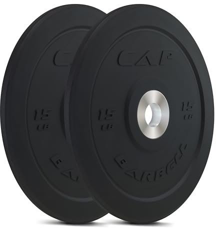 CAP Barbell Best Olympic Bumper Plate Set, Schwarz, 6,8 kg, Paar