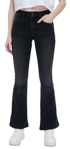 LTB Damen Jeans Novi - High Waist - Flared Fit - Schwarz W27-W34 Stretch