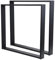 FERRO modern design Tischbeine Metall Schwarz 72 cm Hoch - Tischfüße Stahl 2mm Dick - Tischgestell mit 8mm Löchern - Tischkufen mit Kunststoffkappen