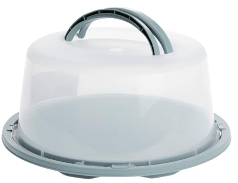 Mojawo Kuchenbox rund Tortencontainer mit Deckel, Haube und Griff - Klassisch - Kuchenbehälter - 35 x 18 cm