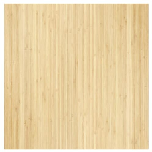vidaXL Tapis rectangulaire Naturel Clair 100x100 cm Bambou, Tapis de Salon, Tapis rectangulaire, Tapis Moderne, Tapis de Chambre à Coucher