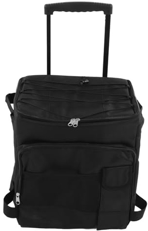 Buachois Enfriador Grande con Ruedas, 43L Refrigerador de Portátil Bolsa Isotérmica de Cofre de Hielo Impermeable con Tirones de Enfriamiento de Cañón Múltiple Plegable de Cierre Bolsillo de Aislado