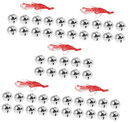 STOBAZA 55 STK Klingglöckchen weihnachtsbäume weihnachtsbäumchen weihnachtsbaumm weihnachtsdeco Sternklingel Miniglocken zum Basteln Weihnachtsdekorationen Weihnachtsglocke Glocke zubehör