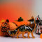 Drawelry 3D Holz Tiere Schnitzerei Skulpturen Ornament, Mehrschichtig Holz Synthese Wald Tier Gravur Regal Statuen Handwerk für Home Büro Desktop Weihnachten Neujahr Festival Dekor (Fuchs)