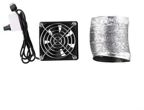 SPORTARC Schweißabsaugung mit USB-Strom und einstellbaren Geschwindigkeiten, perfekt für Heimwerker, Werkstatt und Heimgebrauch (Ventilator plus 1 m Rohr)