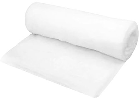 Sarini Rouleau de Couverture de Neige Artificielle de Noël - Couverture de Neige Artificielle Douce - Flocons de Neige artificiels - Décoration de Panier Cadeau de Village de Noël - 120 x 33 cm