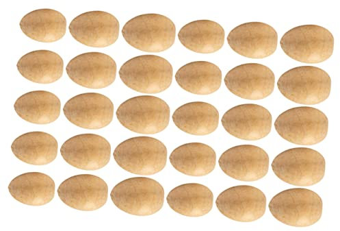 SHINEOFI 30pcs Easter Crafts for Adults Egg Colouring Kit DIY Wood Eggs Unfinished Wooden Ornaments Boys and Girls Art Supplies