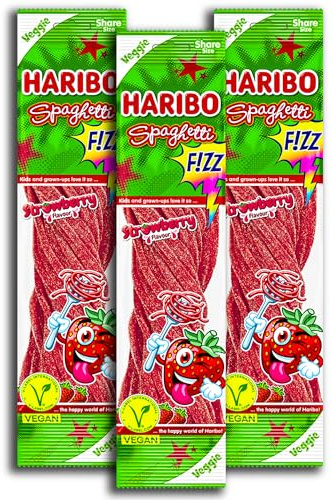 3 er Haribo Spahetti Fizz Strowberry 3 x 200g