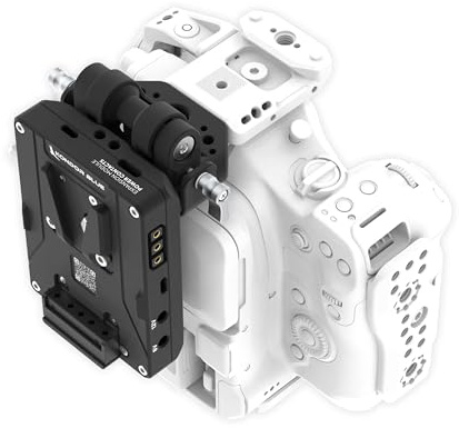 KONDOR BLUE | V-Mount Battery Plate Kit for Canon C80 | Swiveling 15mm Rod Block & Compact Power Mount Solution | Raven Black