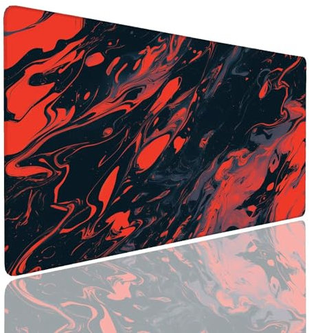Tappetino per Mouse da Gaming, Tappetino Mouse Pad XXL Grande, Mousepad con Impermeabile e Antiscivolo, Lavabile Sottomano Copri Scrivania, Tappetini Tappeto Mouse Mat 1600x800x4mm Astratto (2)