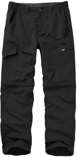 mosingle Walking Hiking Trousers Mens, Zip Off Lightweight Safari Trousers | Quick Dry, Convertible, Breathable, Outdoor Pants for Travel Fishing Trekking Cargo