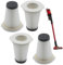 Beaufan 4 filtros plegables compatibles con aspiradoras Einhell TE-SV18 Li Cordless 2347180